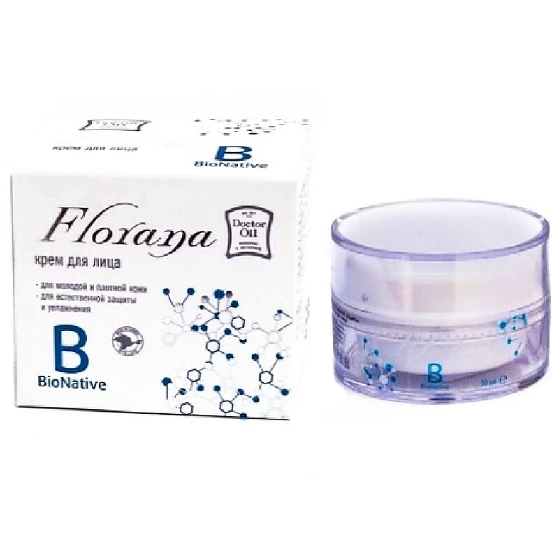 Крем Florana «BioNativе» для защиты и увлажнения кожи лица, 30 мл. Doctor Oil
