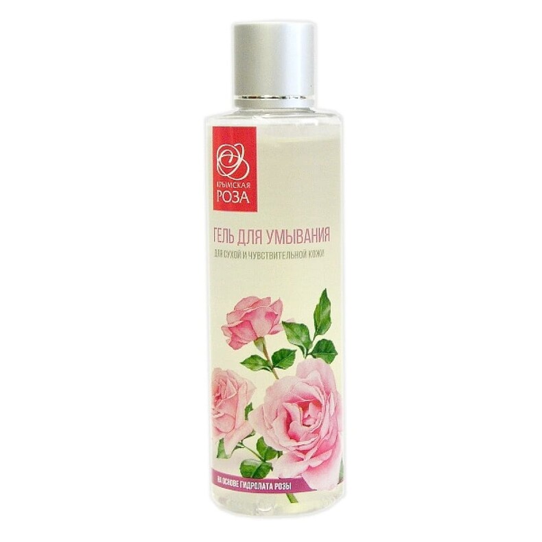 Гель для умывания на основе розовой воды для сухой и чувствительной кожи, Крымская Роза
