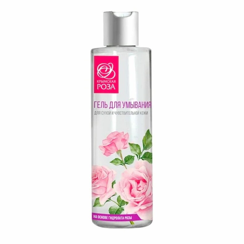 Гель для умывания на основе розовой воды для сухой и чувствительной кожи, Крымская Роза