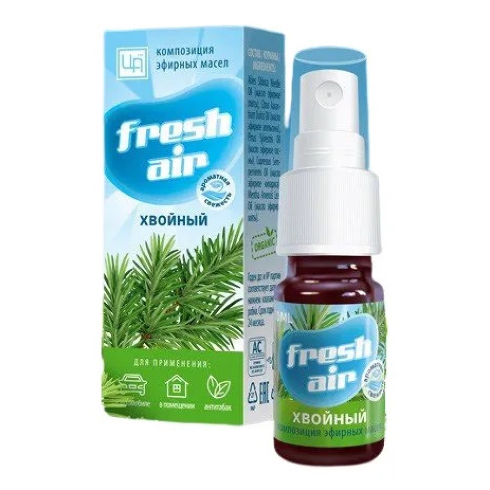 Купить эфирное масло для авто Fresh Air, спрей 10 мл за 305₽